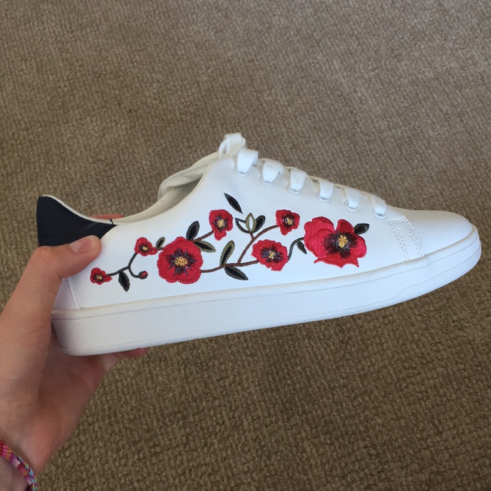brand new never worn floral shoes!